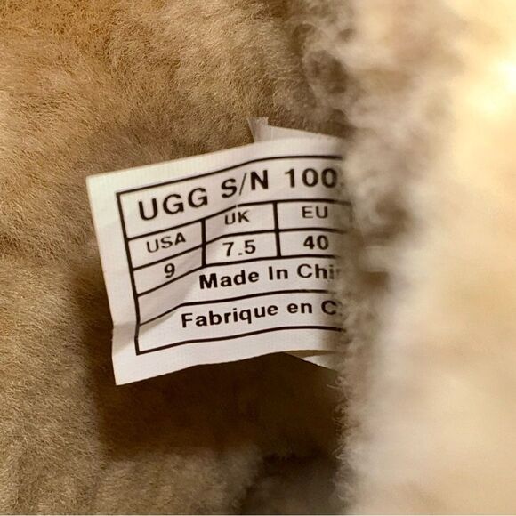 UGG Australia Josette Chestnut Sheepskin Winter Boots Leather Bows Womens Size 9 - Picture 12 of 13